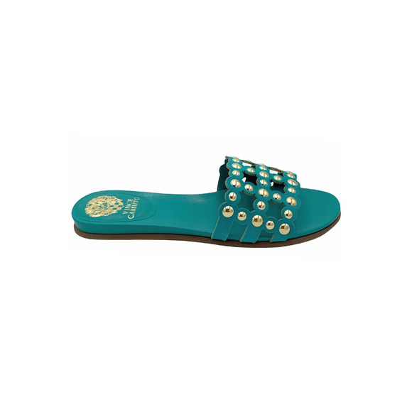 Vince Camuto Shoes - Vince Camuto Leather Studded Slide Sandals Ellanna Cozumel - Medium